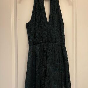 Elegant dark green Sleeveless romper